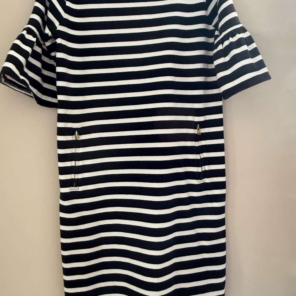Crewcuts Black and White Striped Casual Dress